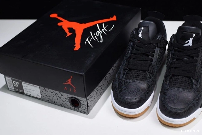 Black Jordan 4 Air Retro Laser CI1184-001 0723